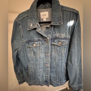 OLD NAVY California Embroidered Denim Jacket Jean Jacket